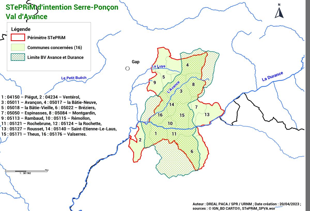 Localisation STePRiM Serre-Ponçon Val d'Avance