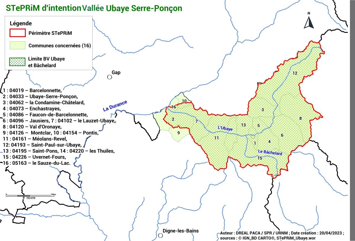 Périmètre STePRiM d'Intention Vallée Ubaye Serre-Ponçon (carte)