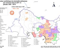 Carte DPT 13 des communes à forte sinistralité « sécheresse » (ONRN, données 2023)