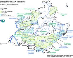 Cartographie des PAPI et PEP clôturés en PACA